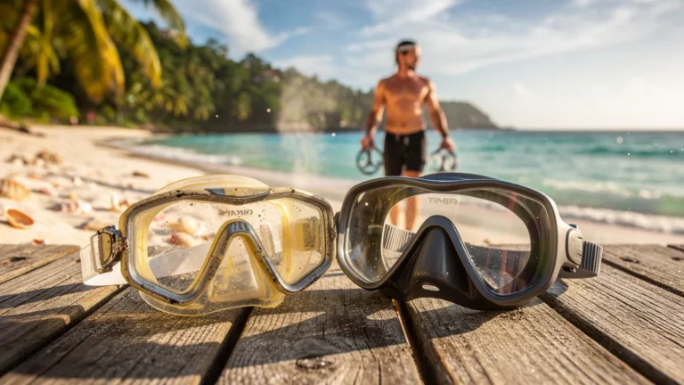 Comparaison réaliste masque classique et masque intégral pour snorkeling aux Anses-d'Arlet après 10 utilisations