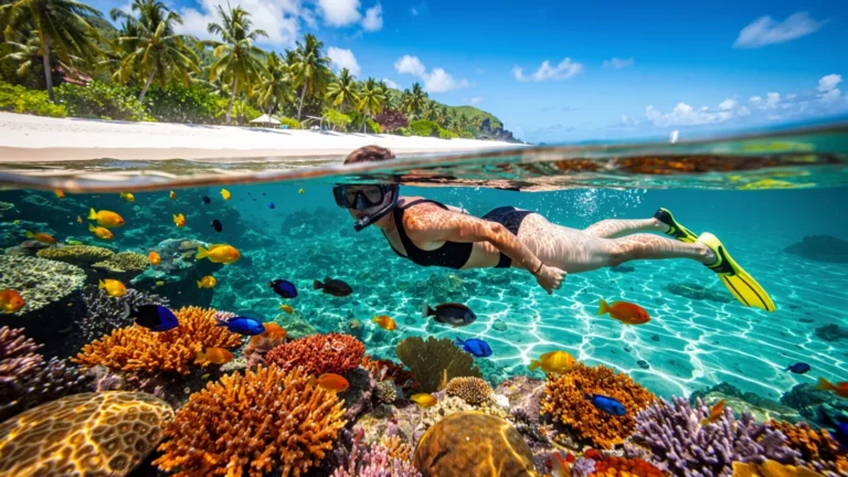 Snorkeling aux Salines Martinique, découverte marine paisible et colorée sans chasse sous-marine