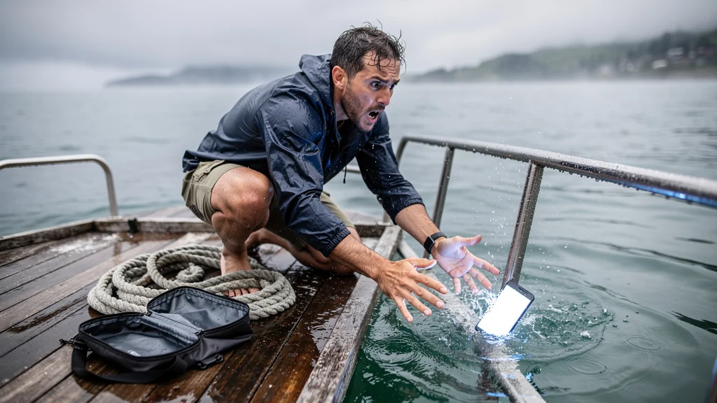 Homme regrette d’avoir oublié son sac étanche et noie son téléphone en mer lors d’une sortie